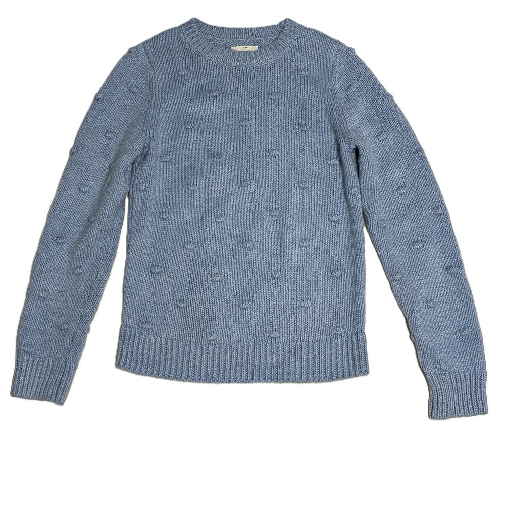 Lucky Brand Blue Bobble Knit Sweater Women’s S Textured Pullover Crew‎ Neck Y2K
